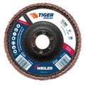 Weiler 5 Tiger Angled (Radial) Ceramic Flap Disc 80C 7/8 Arbor Hole 51320